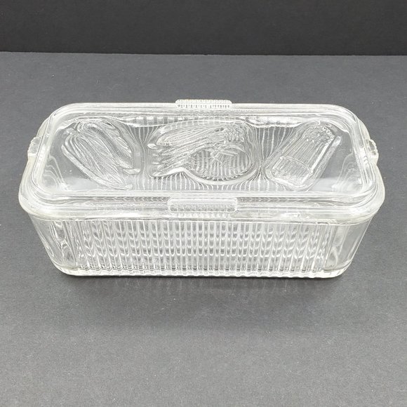 Federal Glass | Dining | Federal Glass Clear Ribbed Refrigerator Dish ...